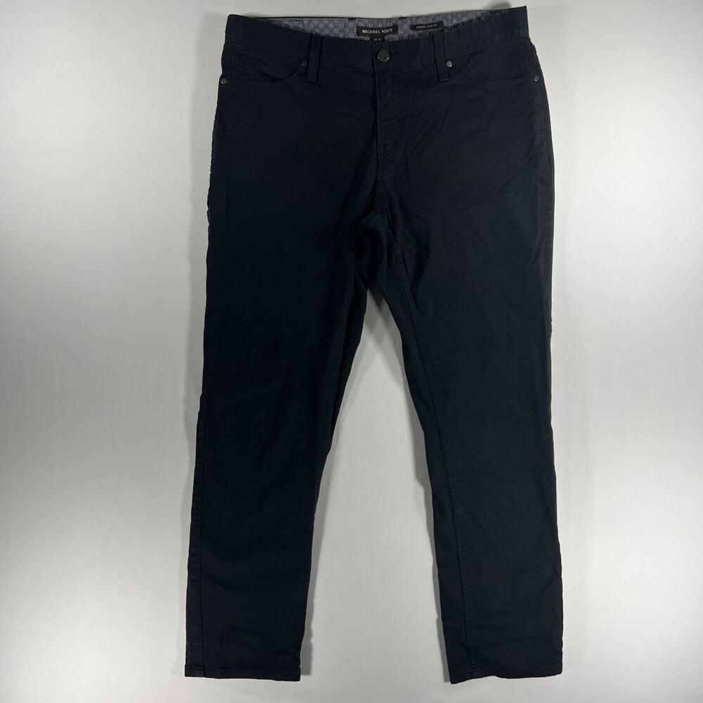 Michael Kors Parker Slim Fit Pants Mens 34x30 Black